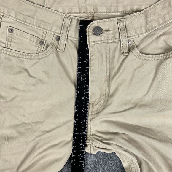 Levi's 514 Jeans Mens 30x30 Beige Khaki Straight Fit Waterless Sustainable - Picture 4 of 10
